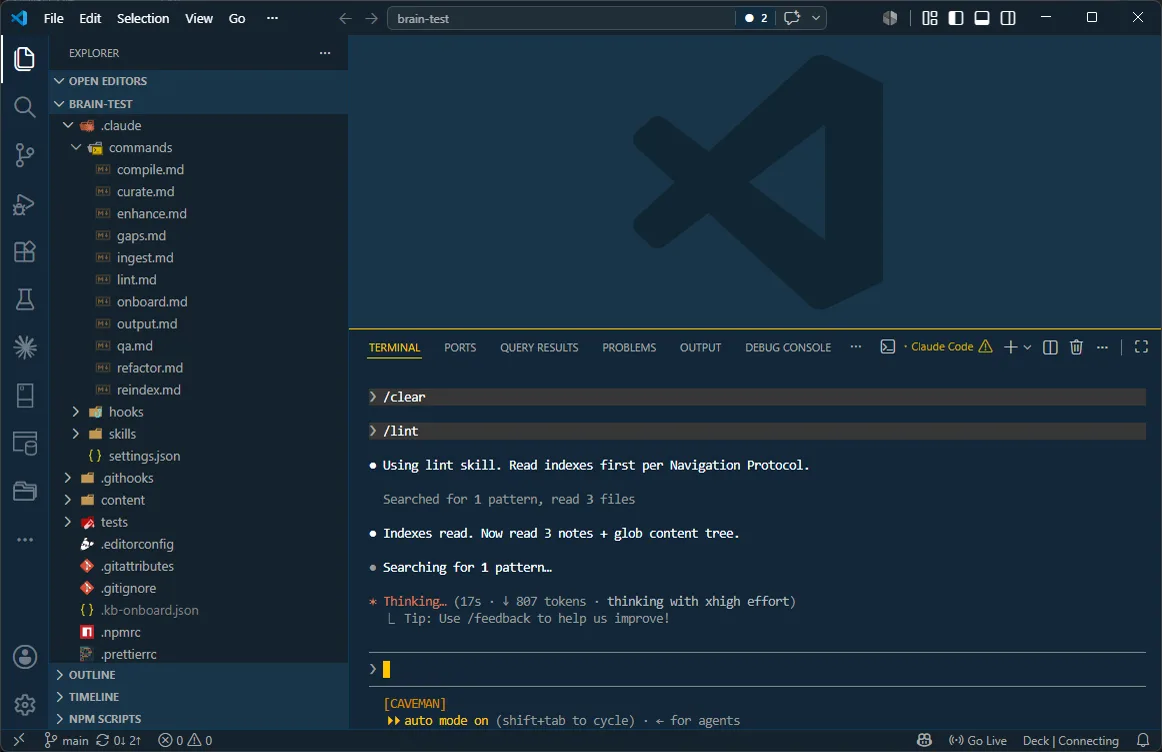 /lint startuje: czyta indeksy zgodnie z Navigation Protocol